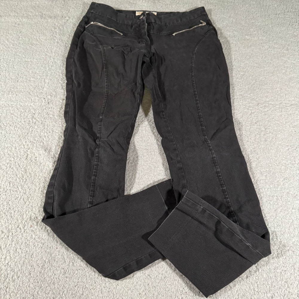 Michael Kors Denim Jeans Black Women's Size 4 Women Slim Zip Button Straight Fit